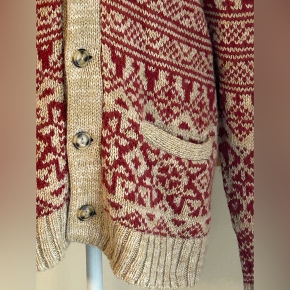 Ralph Lauren Denim & Supply Aztec Pattern Shawl Collar Cardigan Sweater Sz Small - Picture 4 of 9